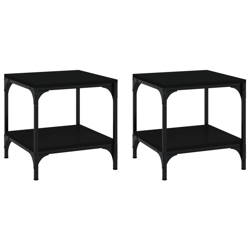 Side Tables, 2 pcs., 40x Wood-based material   Side Tables