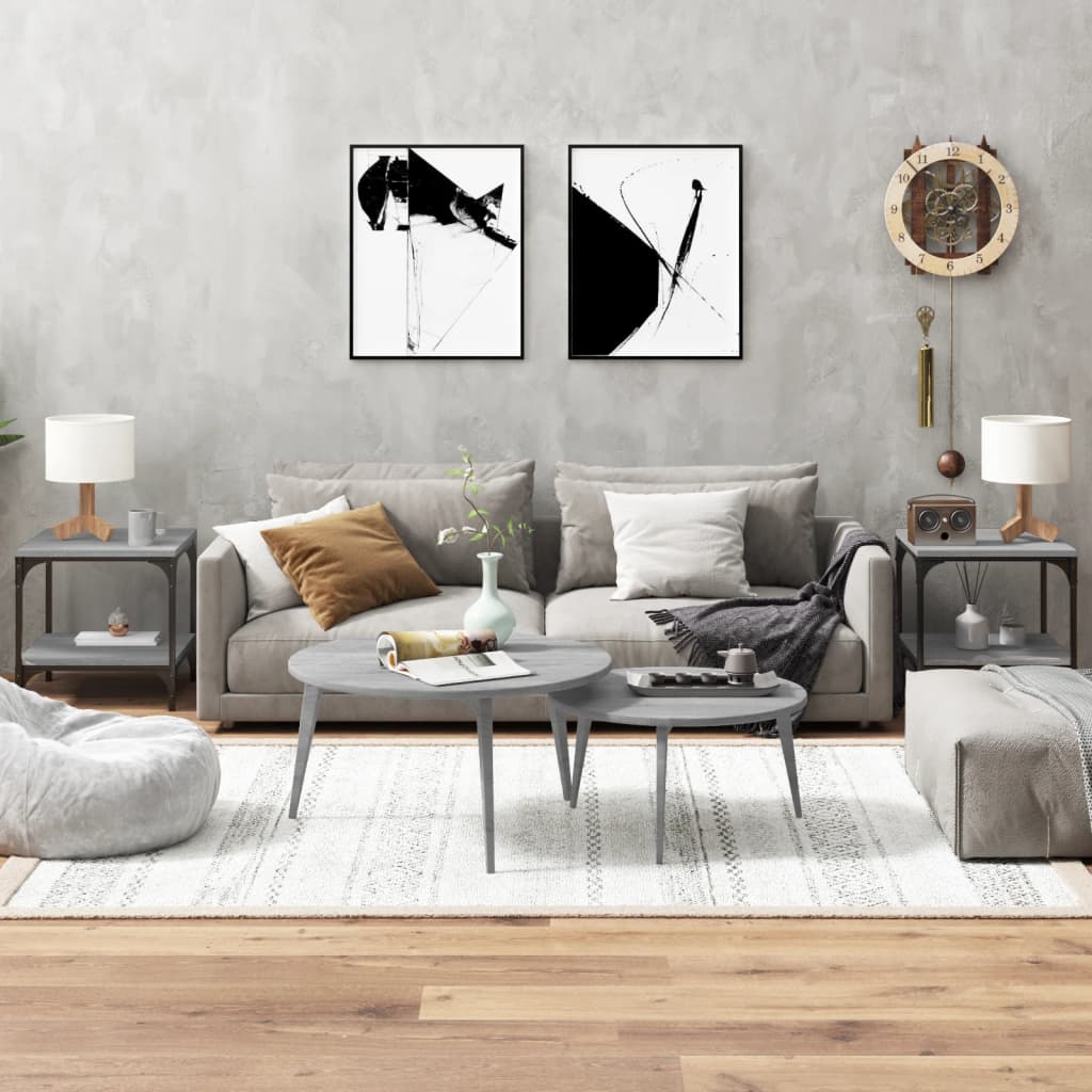 Side Tables, 2 pcs., 40x Wood-based material   Side Tables