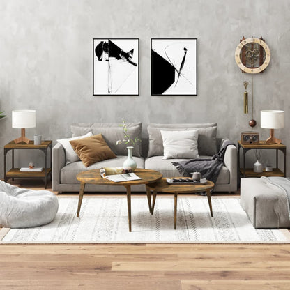 Side Tables, 2 pcs., 40x Wood-based material   Side Tables