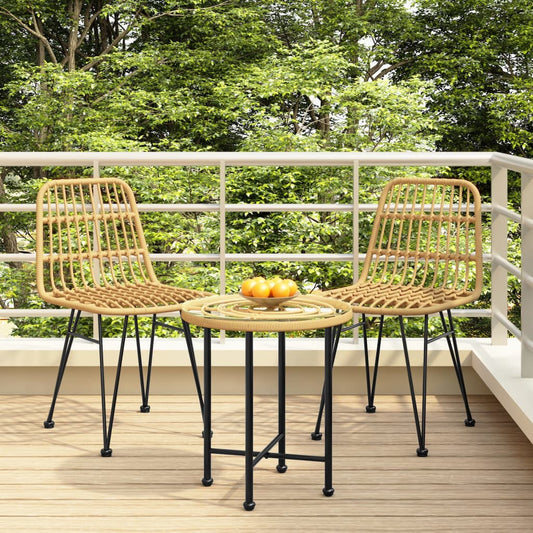 Garden Chairs, 2 pcs., 48x PE rattan