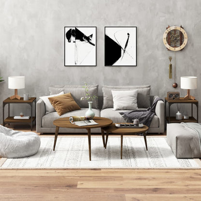 Side Tables, 2 pcs., 40x Wood-based material   Side Tables