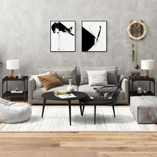 Side Tables, 2 pcs., 40x Wood-based material   Side Tables