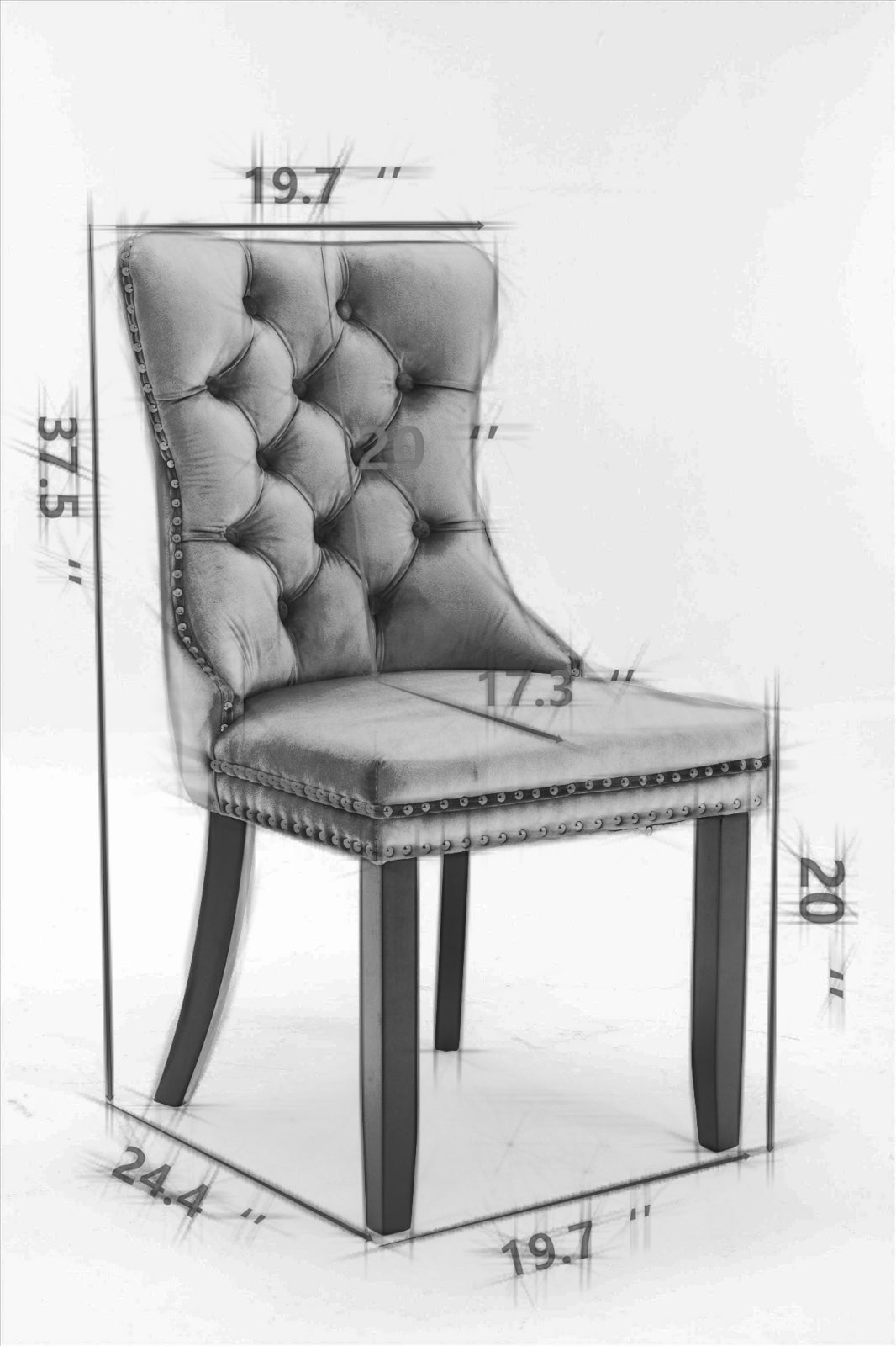 Classic Velvet Dining Chairs - High-end Tufted Solid Wood Upholstered