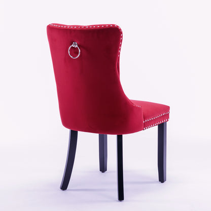 Classic Velvet Dining Chairs - High-end Tufted Solid Wood Upholstered