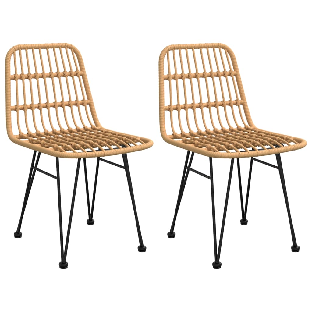 Garden Chairs, 2 pcs., 48x PE rattan
