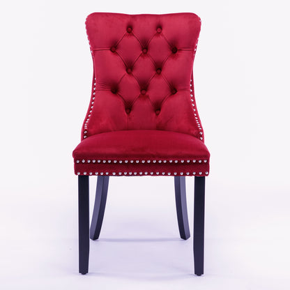 Classic Velvet Dining Chairs - High-end Tufted Solid Wood Upholstered