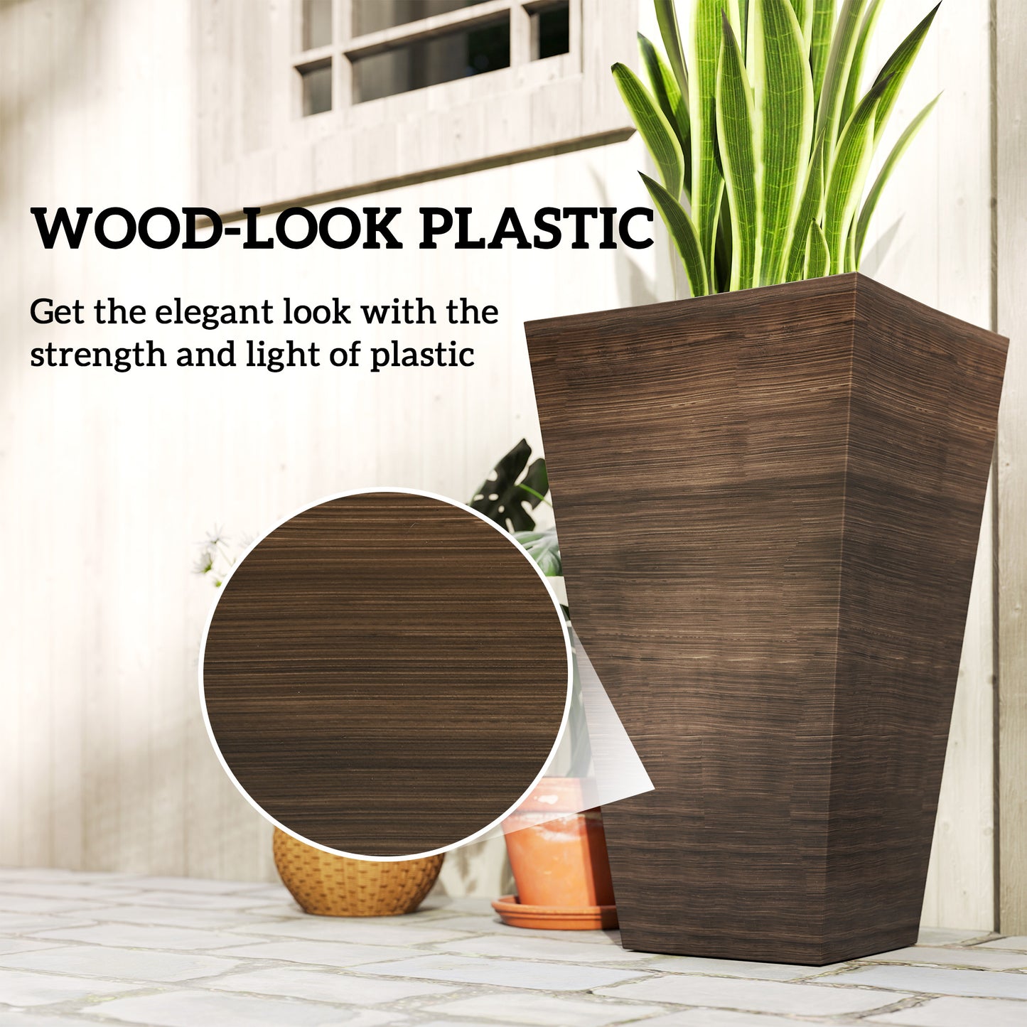 Set of 3 Tall Planters
